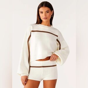 Paolo Knit Short - Off White set matching co ord Edikted hello Molly sabo Showpo